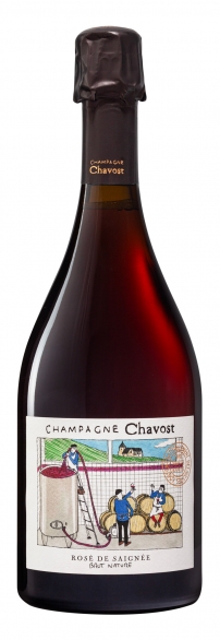 capsule de champagne CHAVOT-COURCOURT 27. Chavost fond rose 